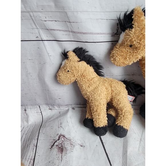 Douglas Cuddle Toy Tan Buckskin Pony/Horse Plush Soft Stuffed Toy Mom Baby - Picture 3 of 8